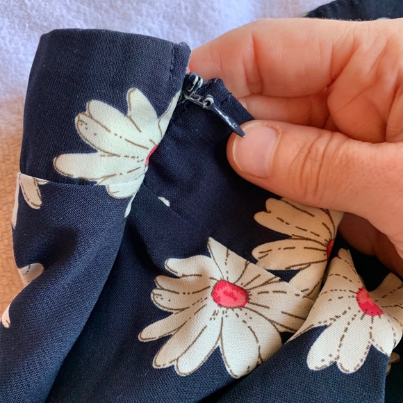 Blu Pepper Blue Floral Daisy Mini Skater Skirt - Picture 6 of 8